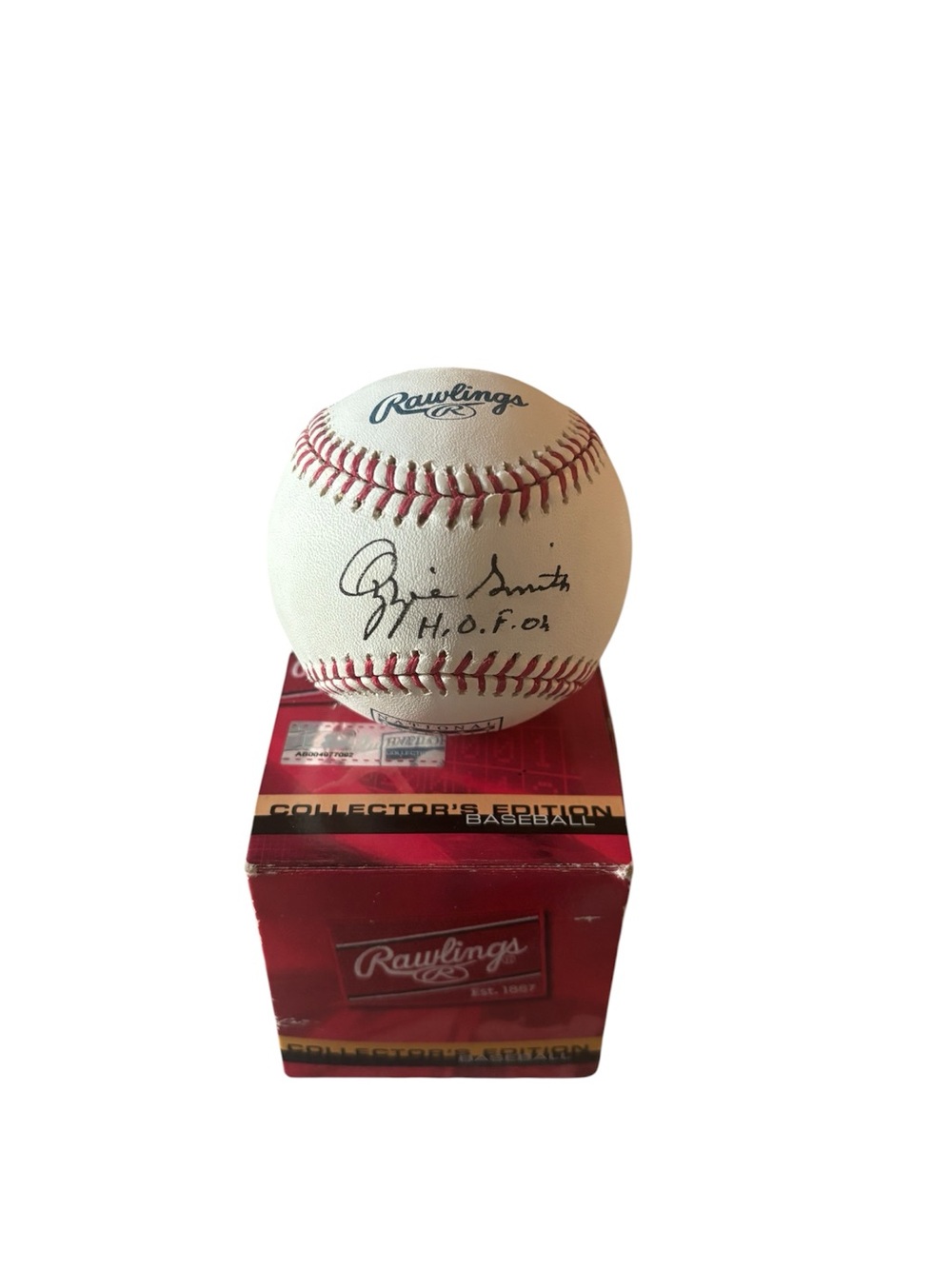Authentic Ozzie Smith Signed Hall of fame Rawlings Baseball